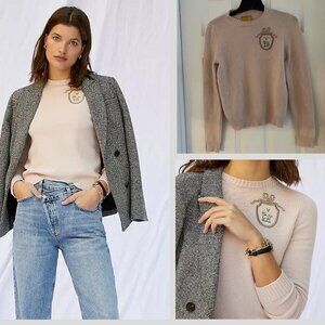 LE LION x Anthropologie Zodiac Aries Merino Wool crest Sweater 20198